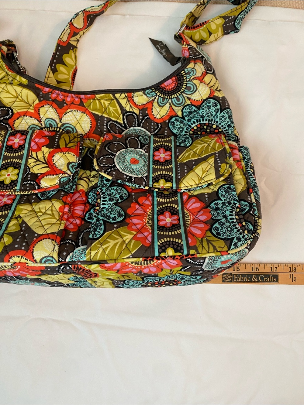 Vera Bradley Multicolor Floral Shoulder Bag or crossbody with wristlet - Picture 8 of 14